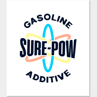 Sure-Pow Gasoline Additive (Logo Only - White) Posters and Art